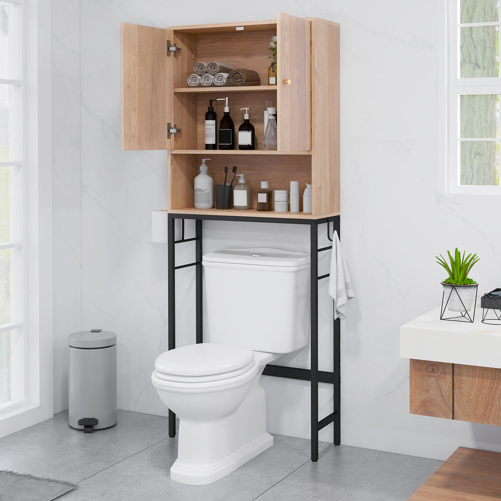 Over The Toilet Storage Cabinet 2 Door - Natural