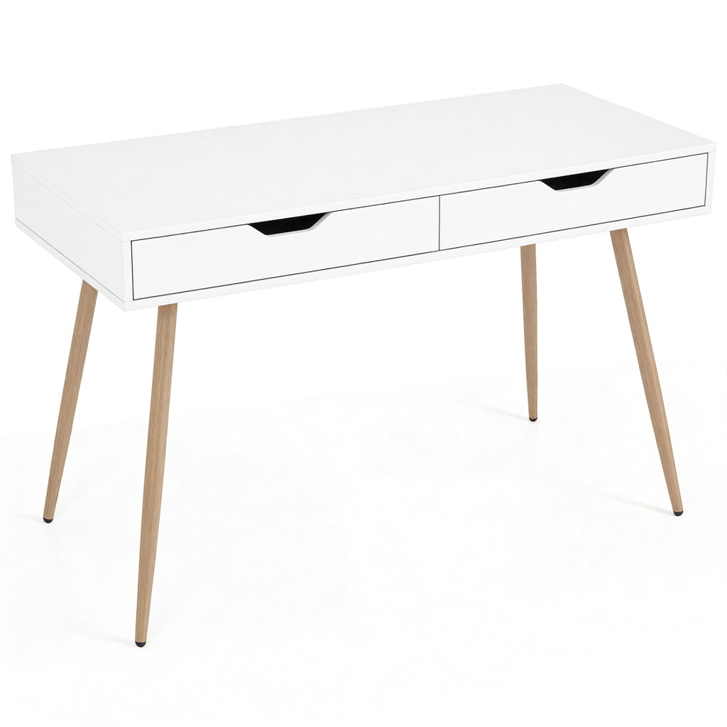 43.5" Computer Desk with 2 Drawers, White