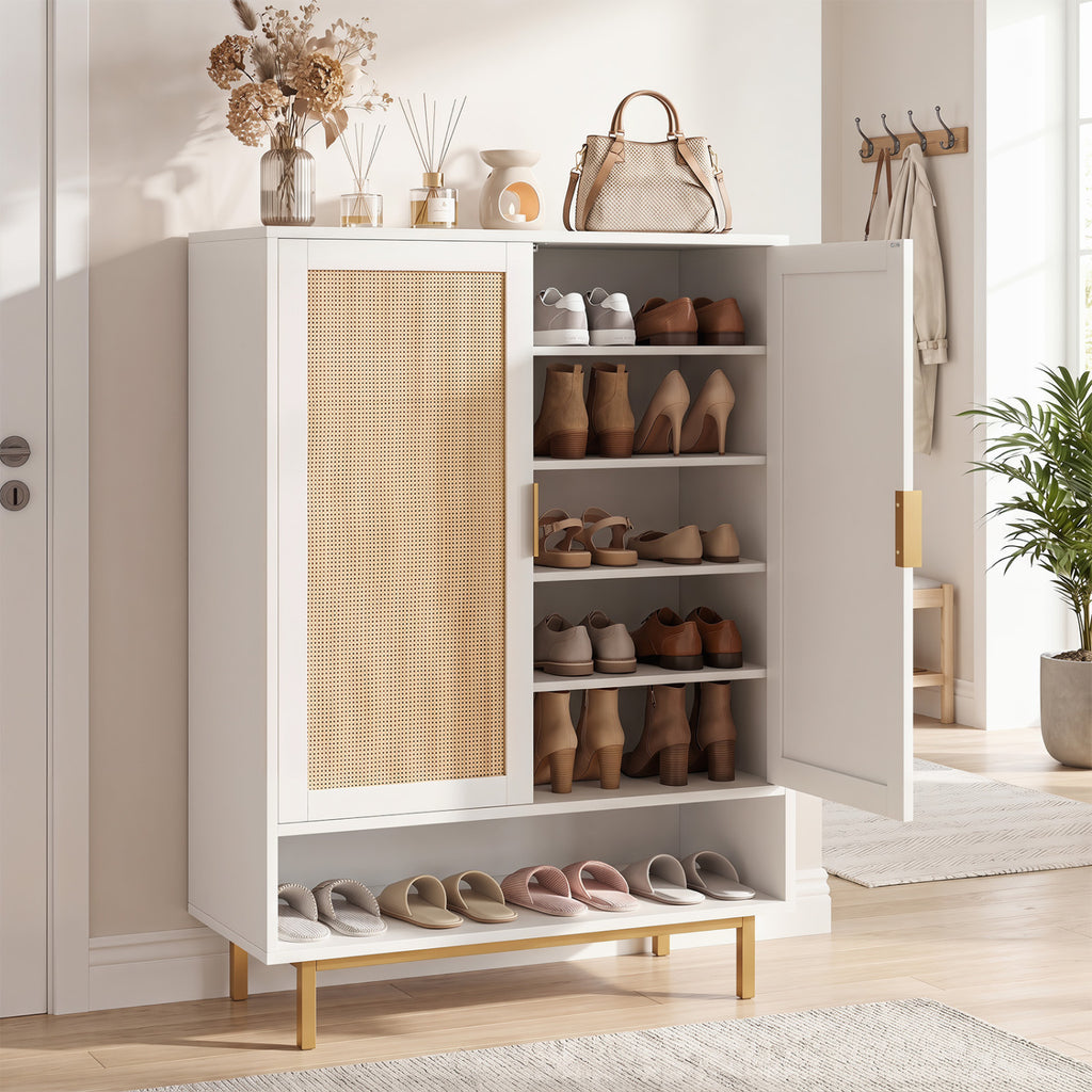 43 Inch 6-Tier Tall Shoe Cabinet with Double Doors