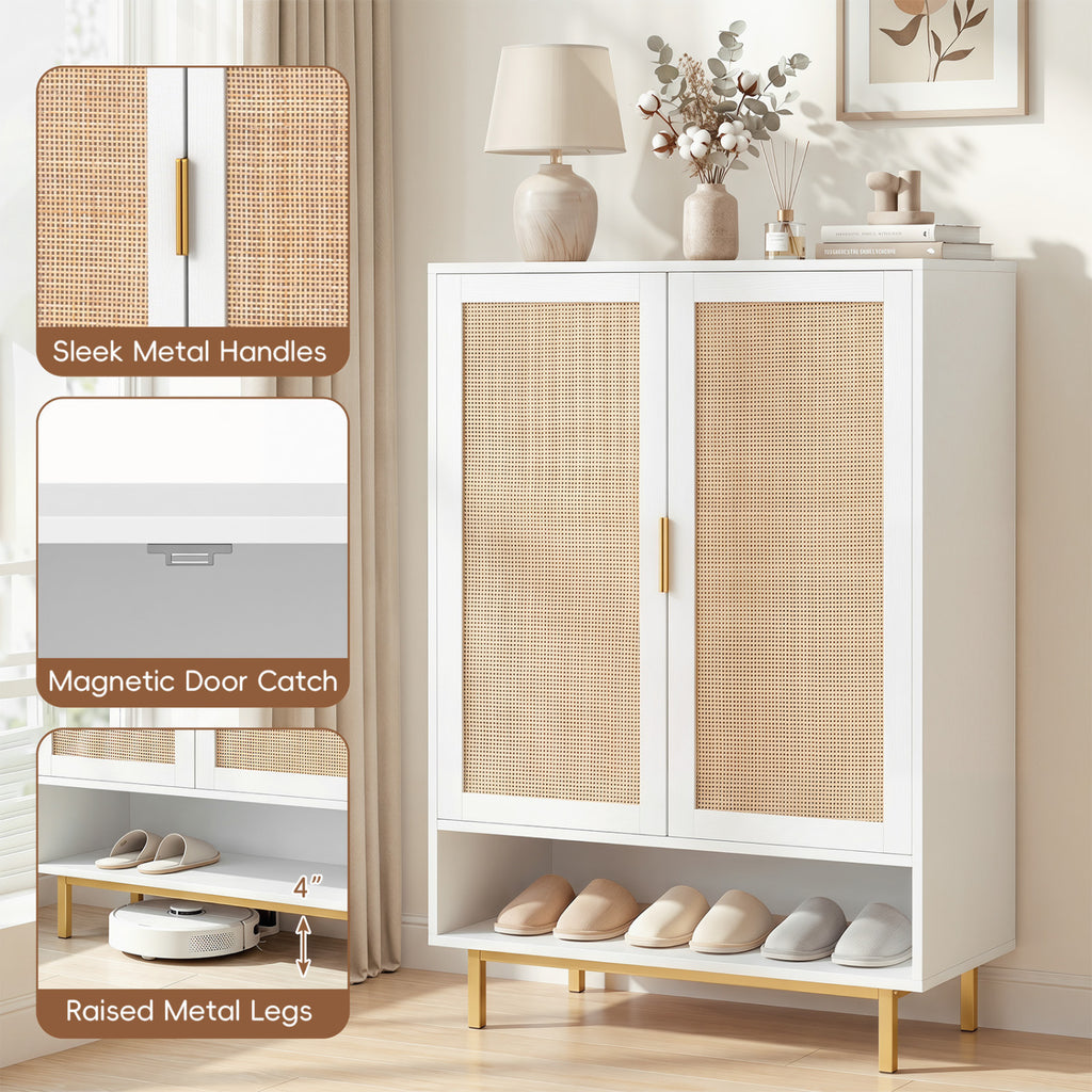43 Inch 6-Tier Tall Shoe Cabinet with Double Doors