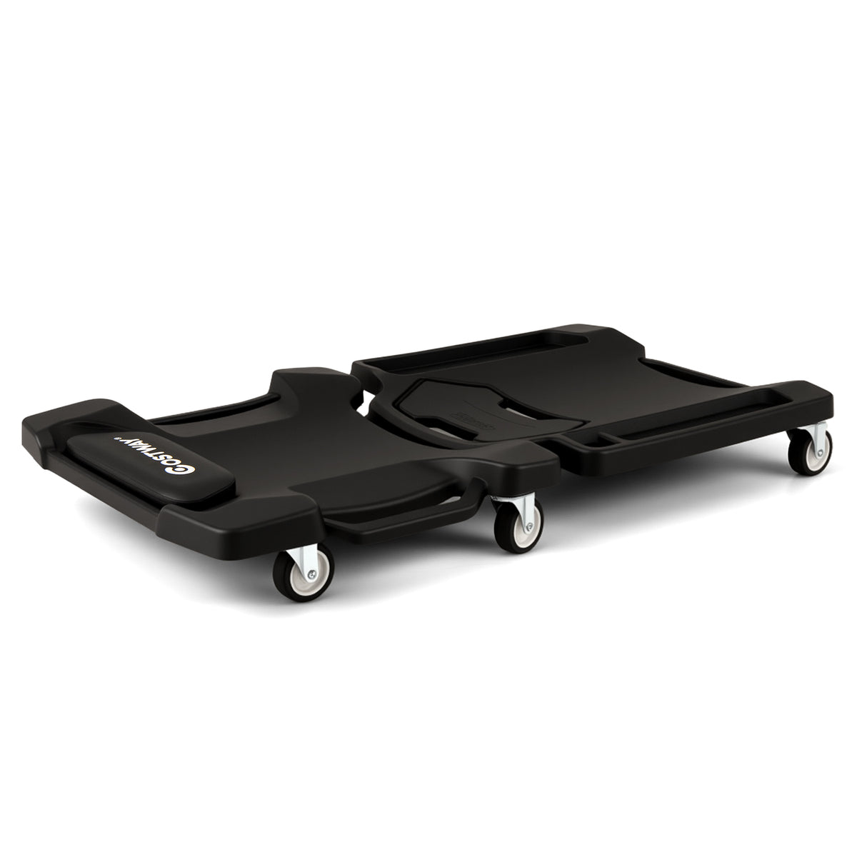 43" Foldable Mechanic Creeper with Padded Headrest - Black