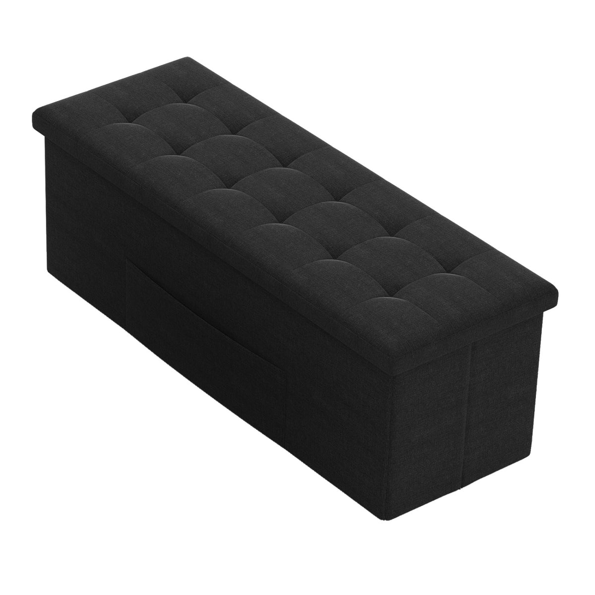 43 Inches Folding Storage Ottoman Bench Linen End of Bed with Padded