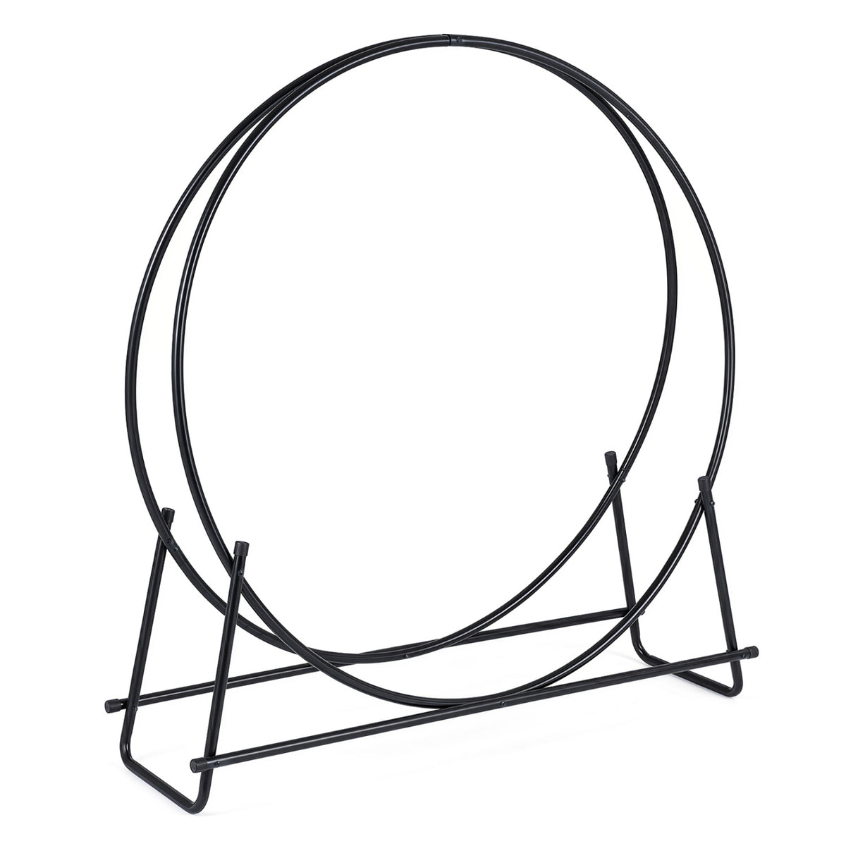 45" Round Firewood Rack with Heavy-Duty Metal Frame