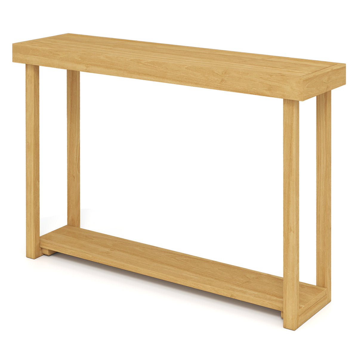 47 Inch Solid Wood Console Table with Storage Shelf