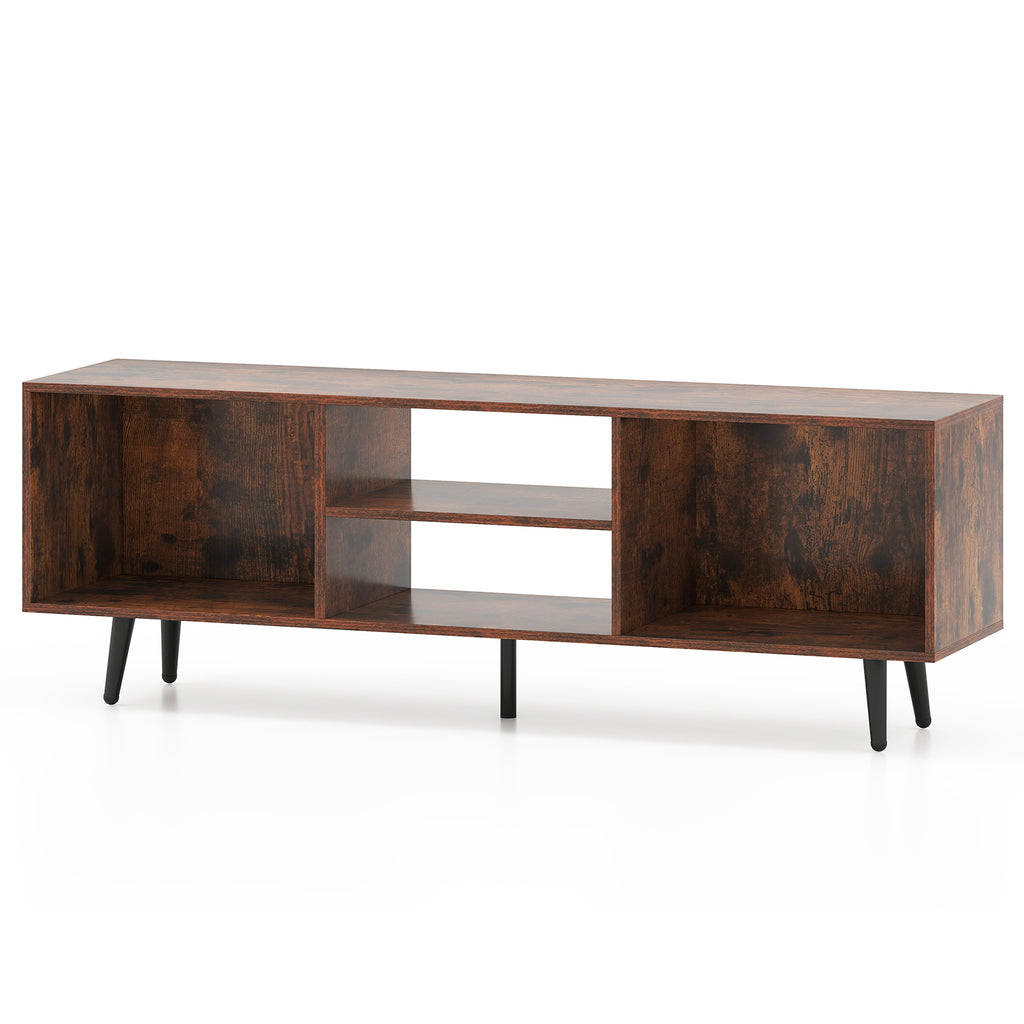 55" TV Stand with Storage Compartments - Rustic Brown