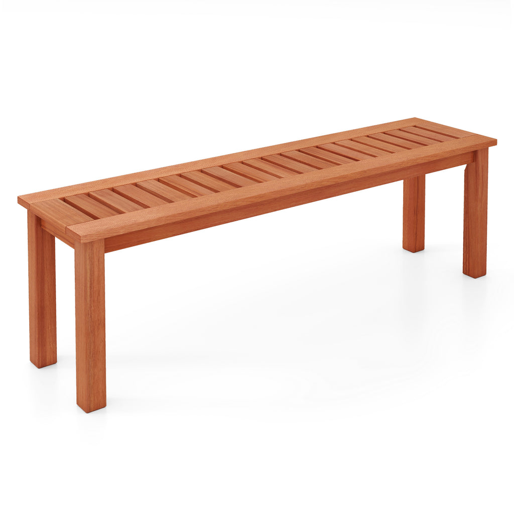 52 Inch Outdoor Acacia Wood Dining Bench Chair