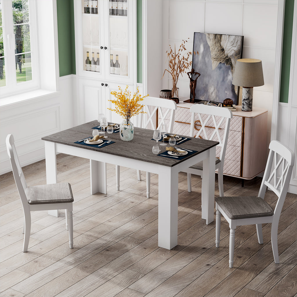 47" Dining Table for Small Spaces, Dark Gray