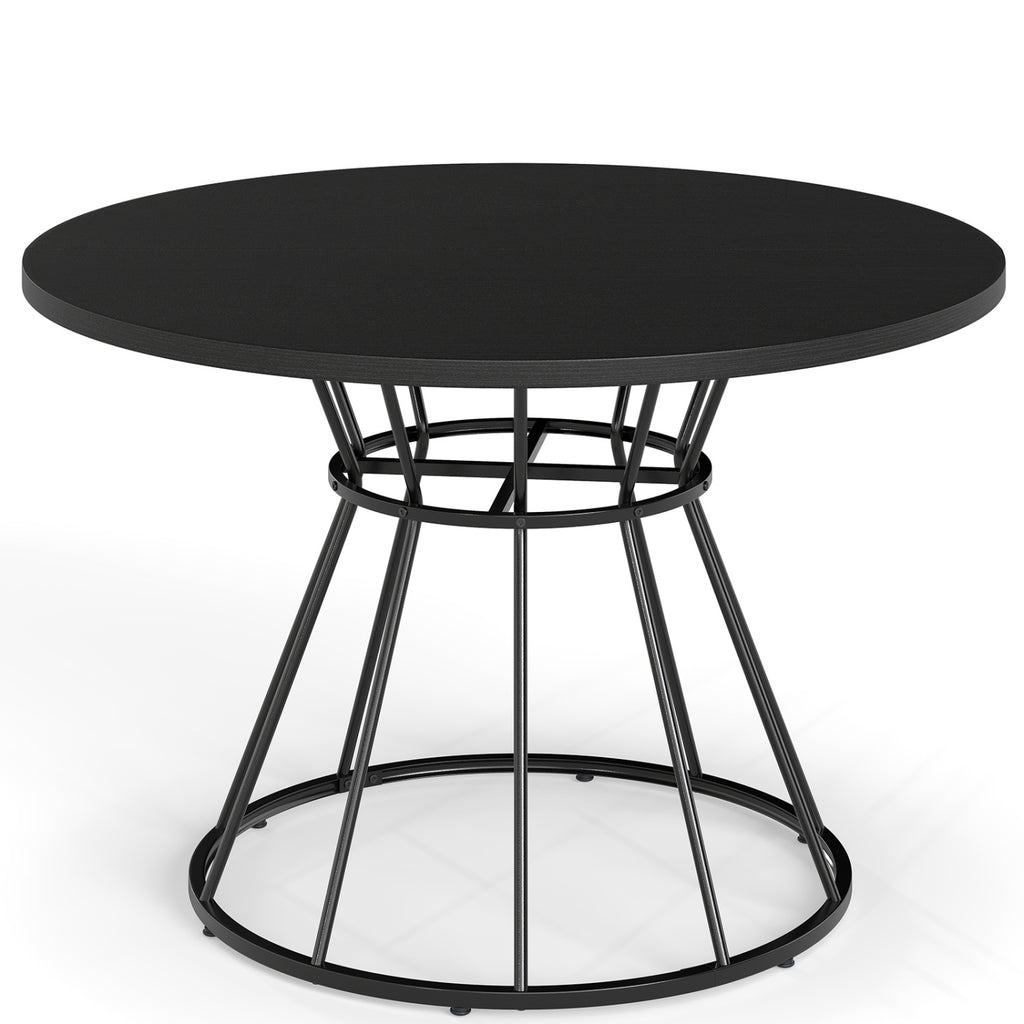 47-Inch Round Dining Table Seats 4 - Black