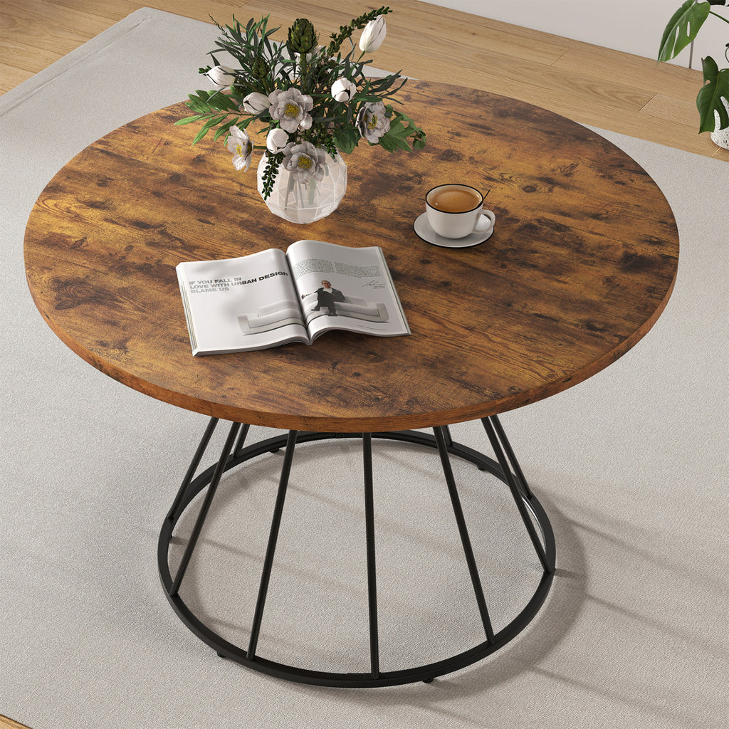 47-Inch Round Dining Table for 4 - Black