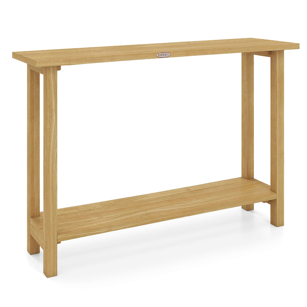 47 Inch Solid Wood Console Table with Storage Shelf