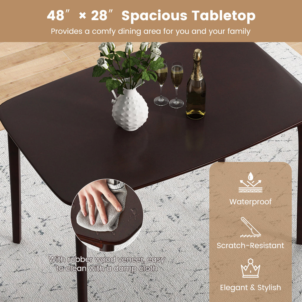 48 Inch Solid Wood Dining Table, Espresso