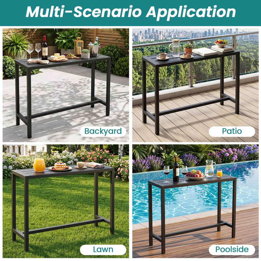 Outdoor Bar Table 48/55 Inch Waterproof Top - M