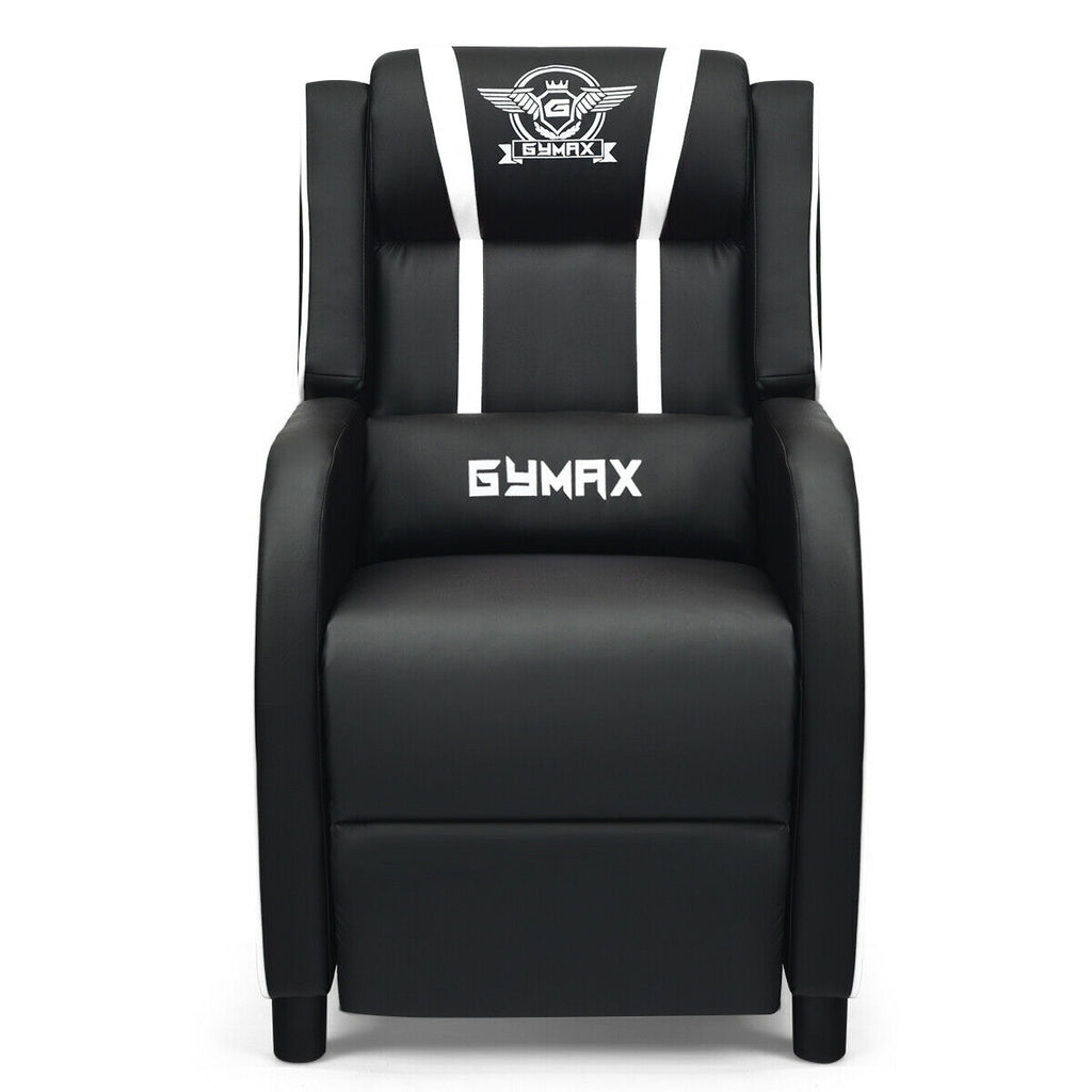 Massage Gaming Recliner PU Leather Chair with Footrest