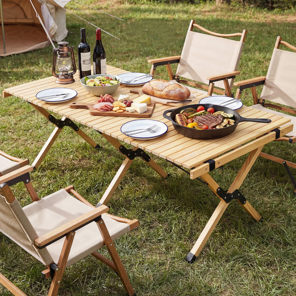 48 Inch Folding Camping Table with Carry Bag for Backyard