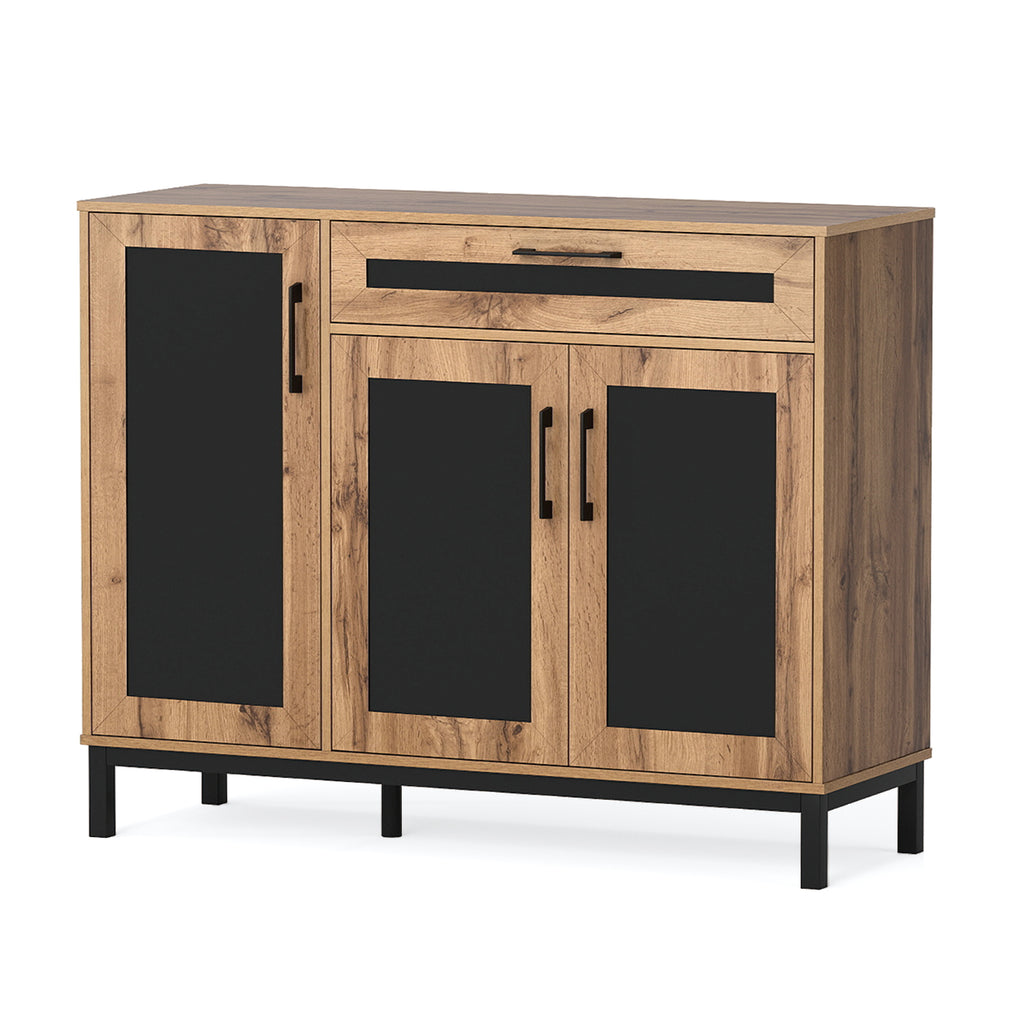 48 Inch Sideboard Buffet Cabinet with 3 Doors – Natural