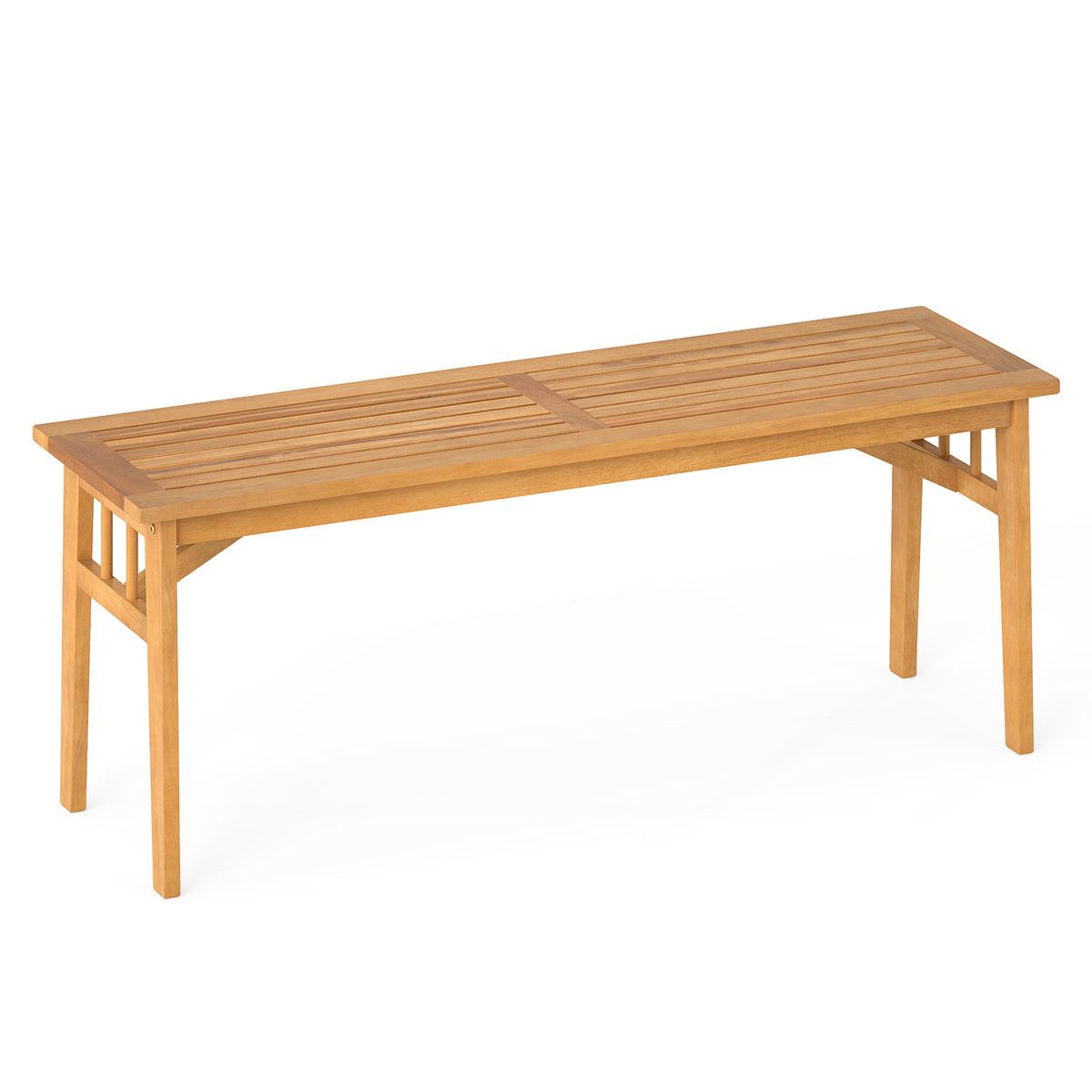 48 Inch Acacia Wood Bench - Dining Garden Backyard Seat