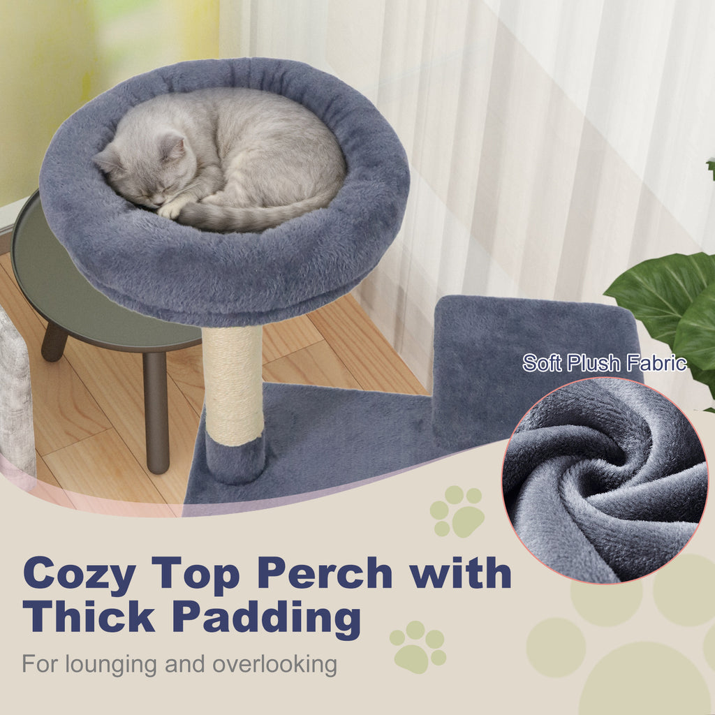 48-Inch Tall Multi-Level Cat Tree with Large Condo & Perches - Gray Variation