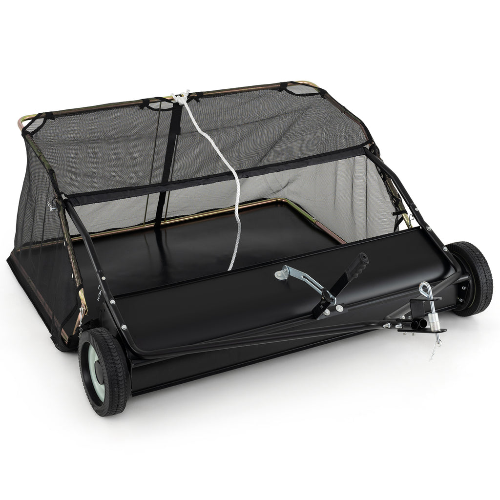 42/48 Inch Tow-Behind Lawn Sweeper with 26/27 Cu.FT Hopper Bag