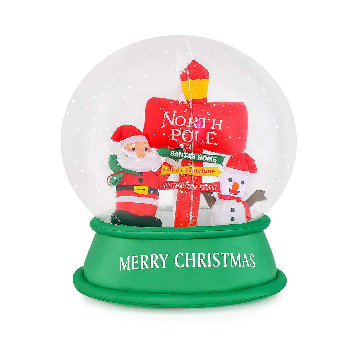 Inflatable Santa Claus Window Decoration with LED Lights - 3.3 Feet, Variation: Santa Claus Window Sticker