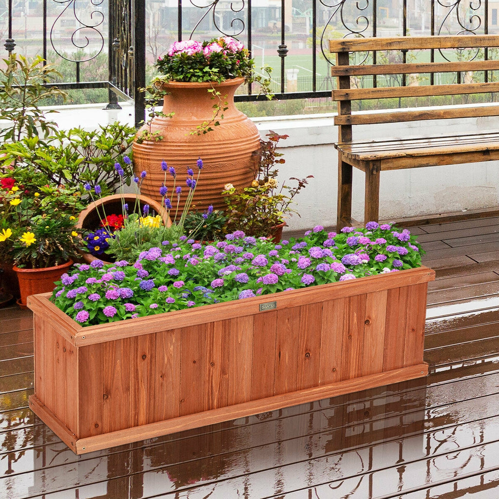 Wooden Planter Box 40 inches - Fir Garden Planter