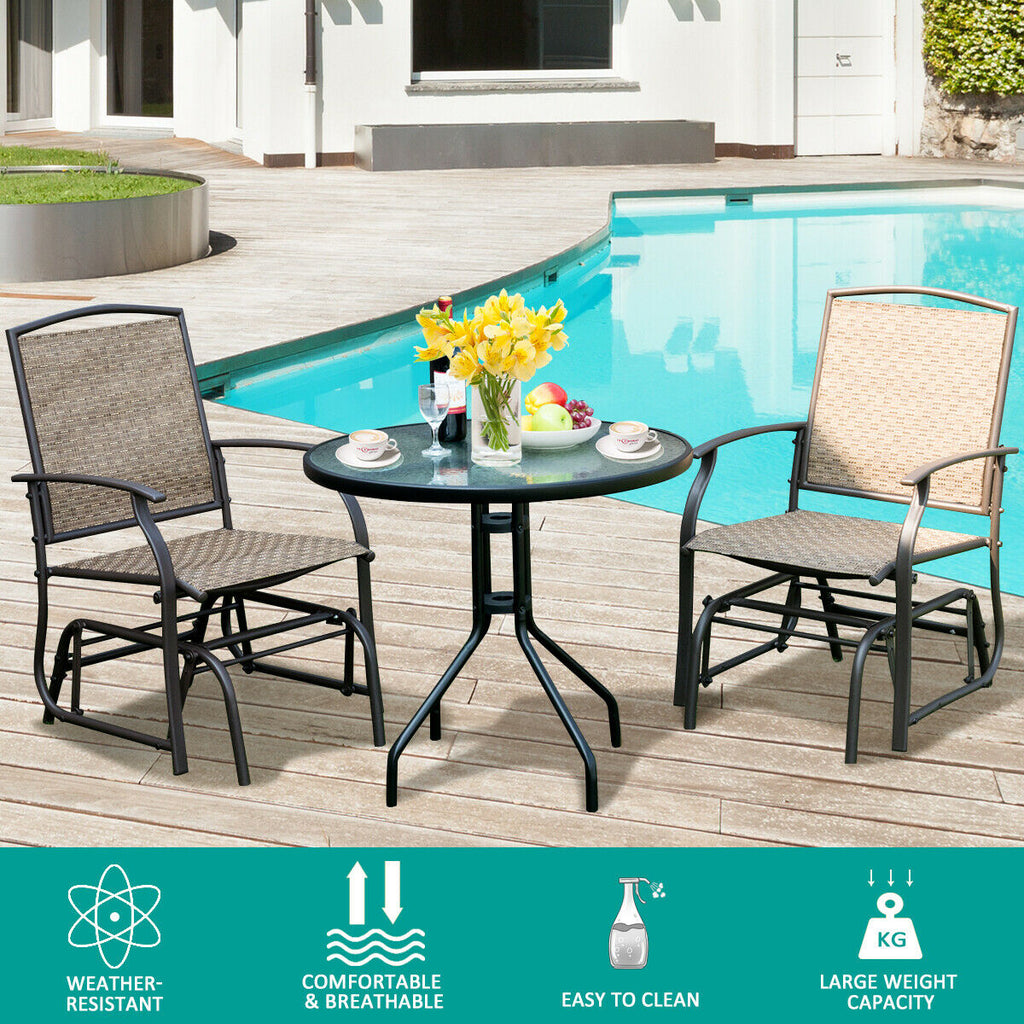 Patio Rocking Chair Glider - Outdoor Seating Style 1
