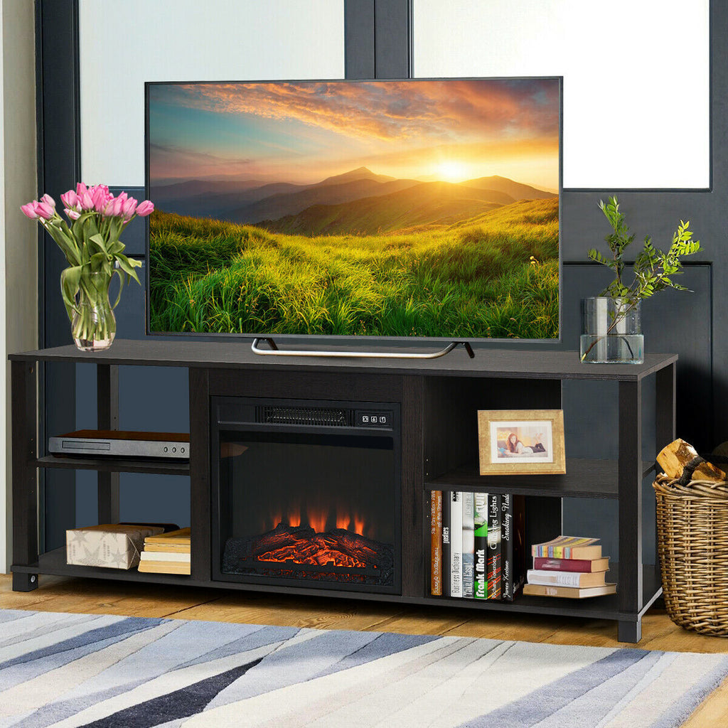 2-Tier TV Storage Cabinet with Adjustable Shelves
