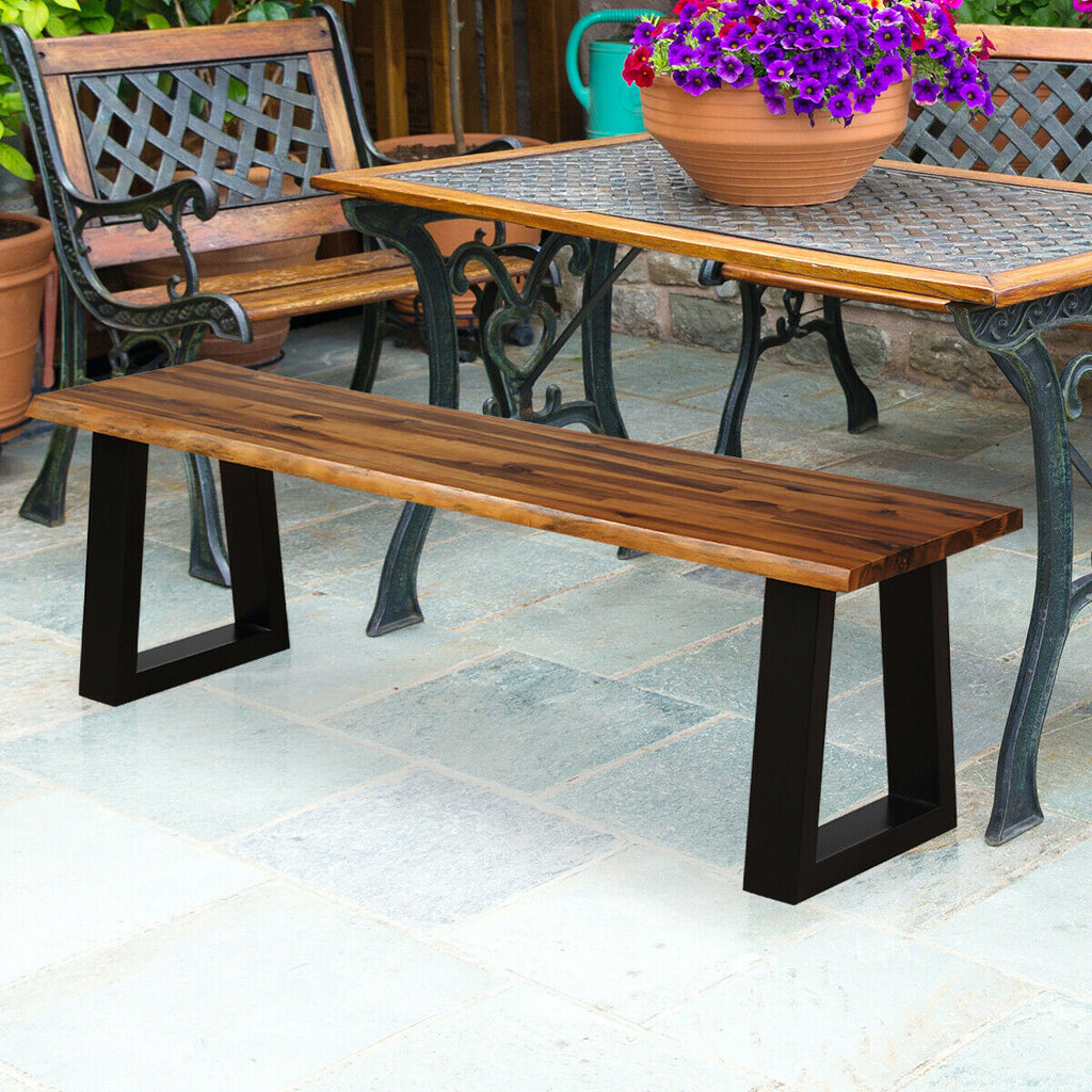 Acacia Wood Dining Bench - 57.5 Inch