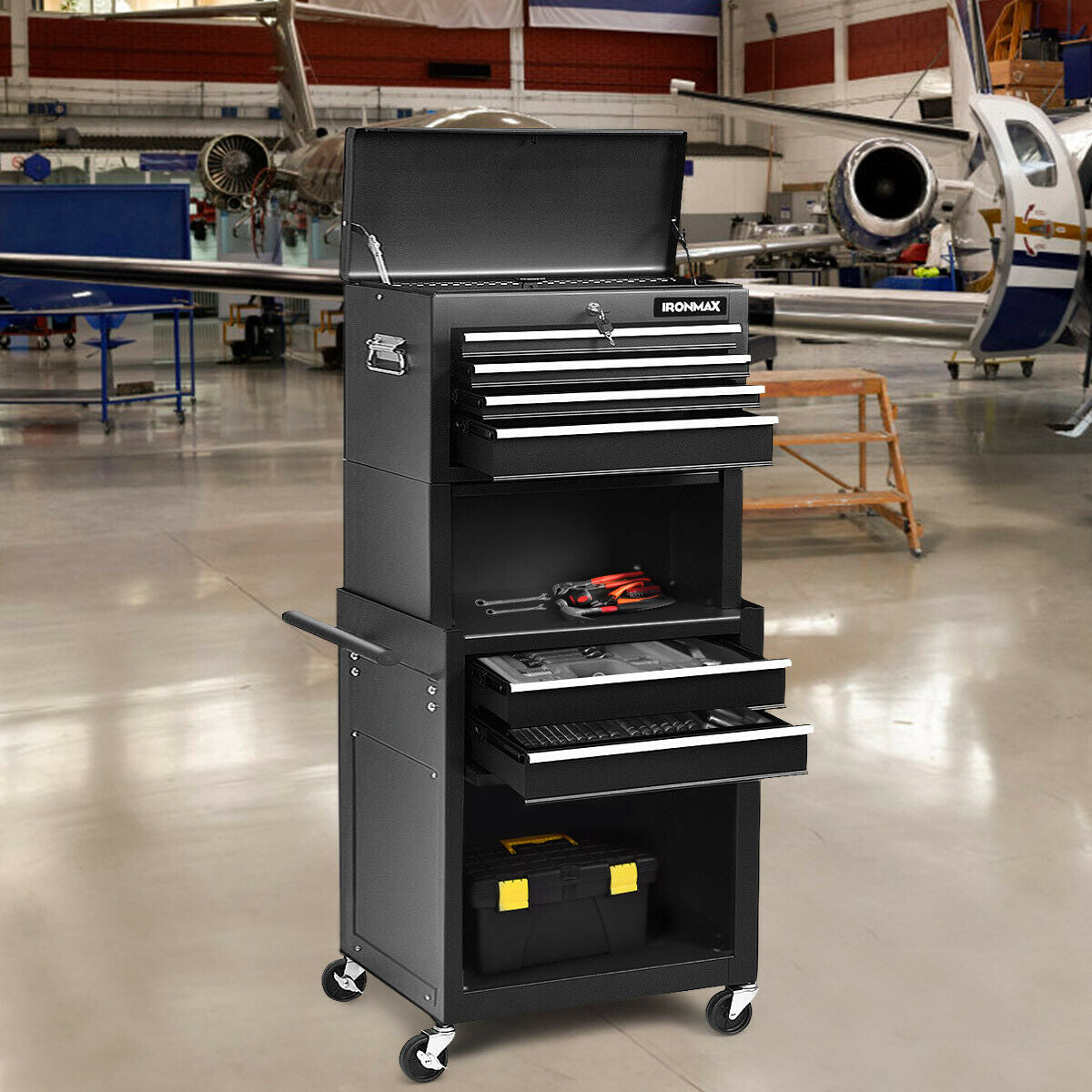 6 Drawers Tool Chest with Heightening Cabinet