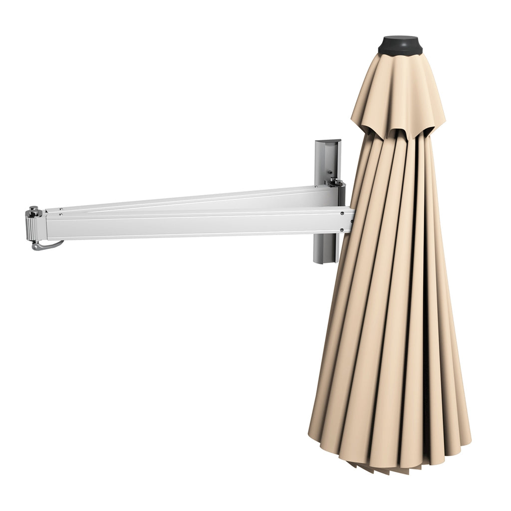 8 Feet Wall Mounted Patio Umbrella with Adjustable Pole
