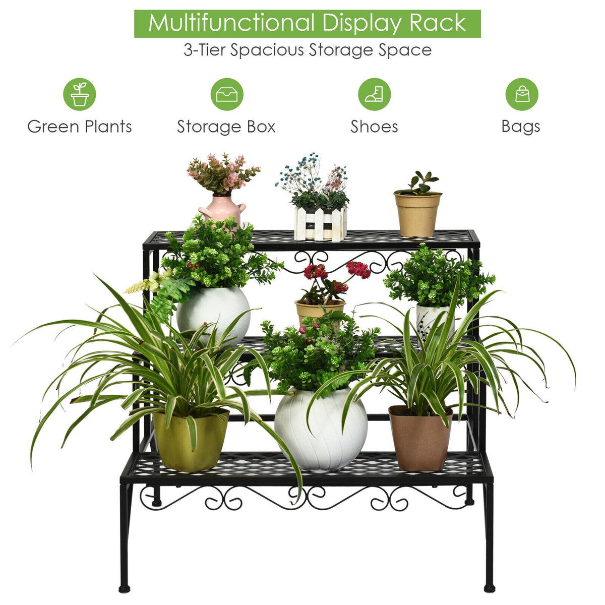 3 Tiers Metal Decorative Plant Stand