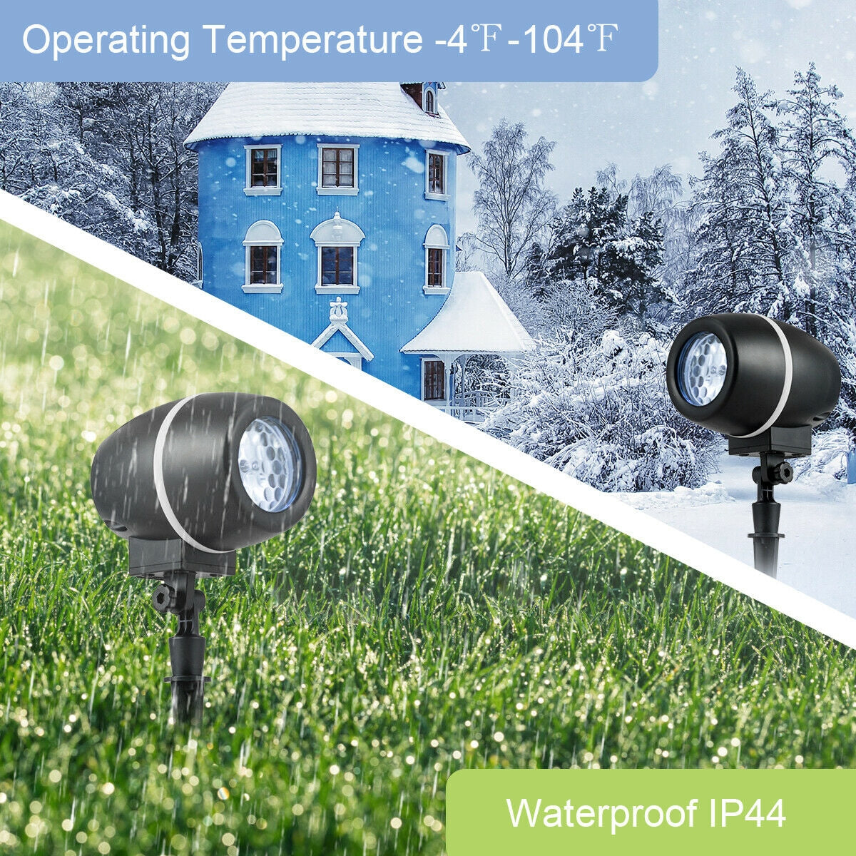 Outdoor Waterproof Snowflake LED Projector Lights with Remote Control