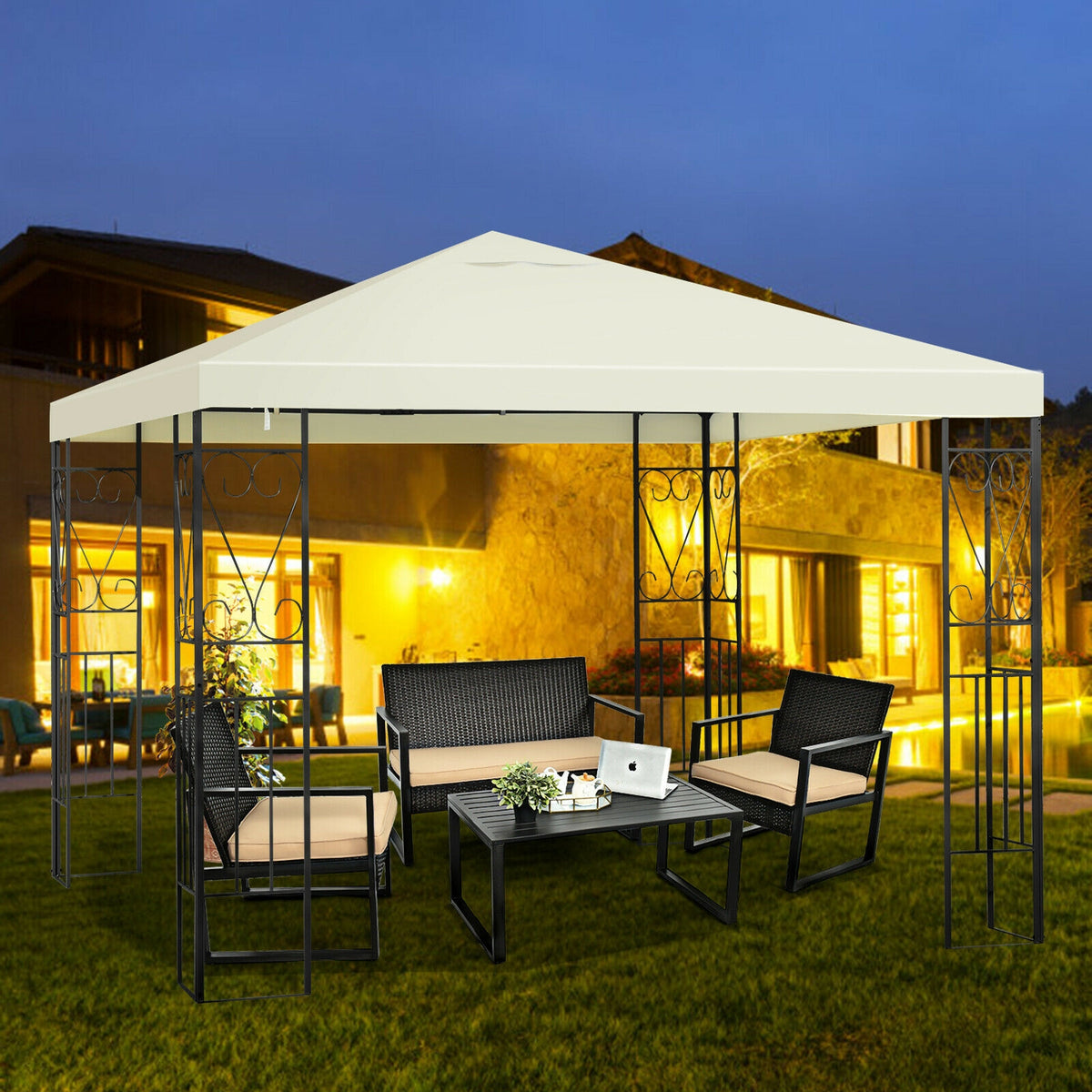 10 x Feet Patio Gazebo Canopy Tent Garden Shelter