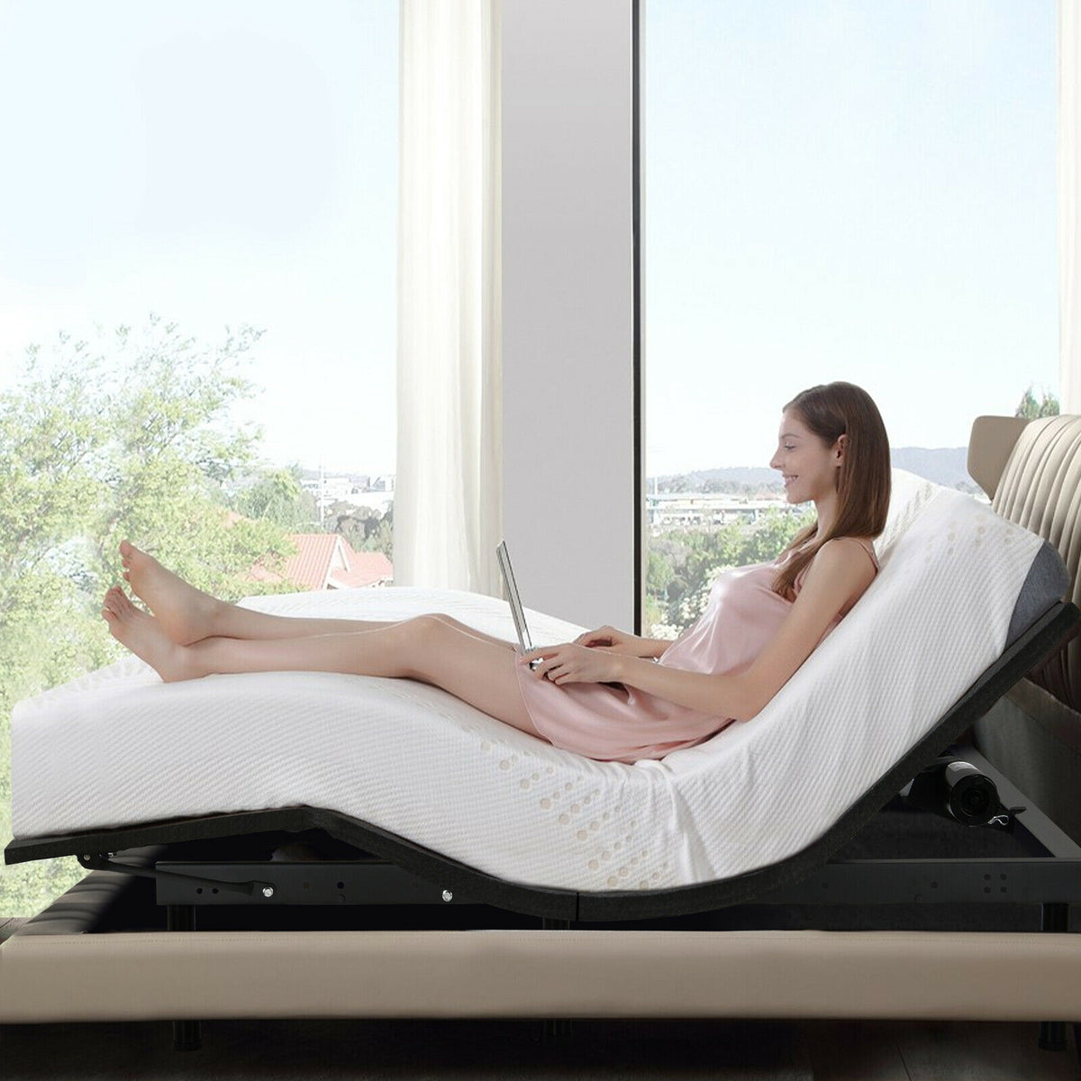 Queen Size Adjustable Bed Base with Wireless Remote – Style B