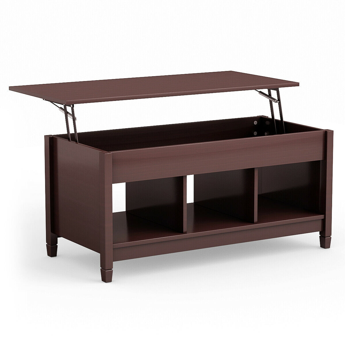 Modern Living Room Set: L-Shaped Sectional Sofa with Lift Coffee Table