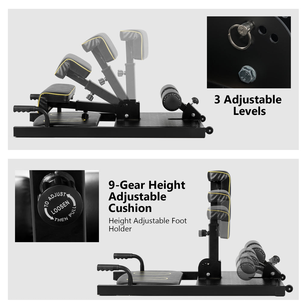 8-in-1 Home Gym Multifunction Squat Machine 39 Inch Length - Costway