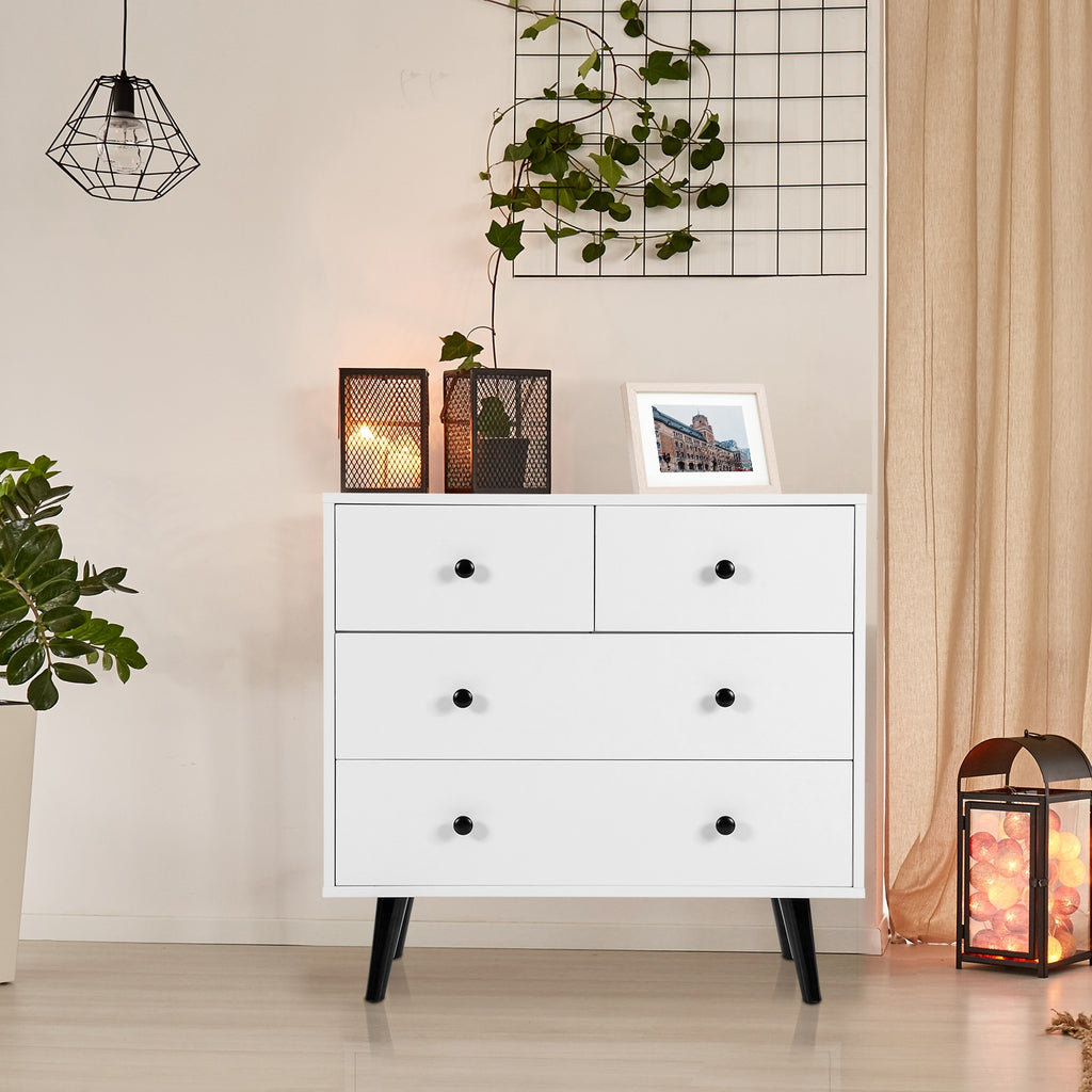 4-Drawer Dresser Chest White
