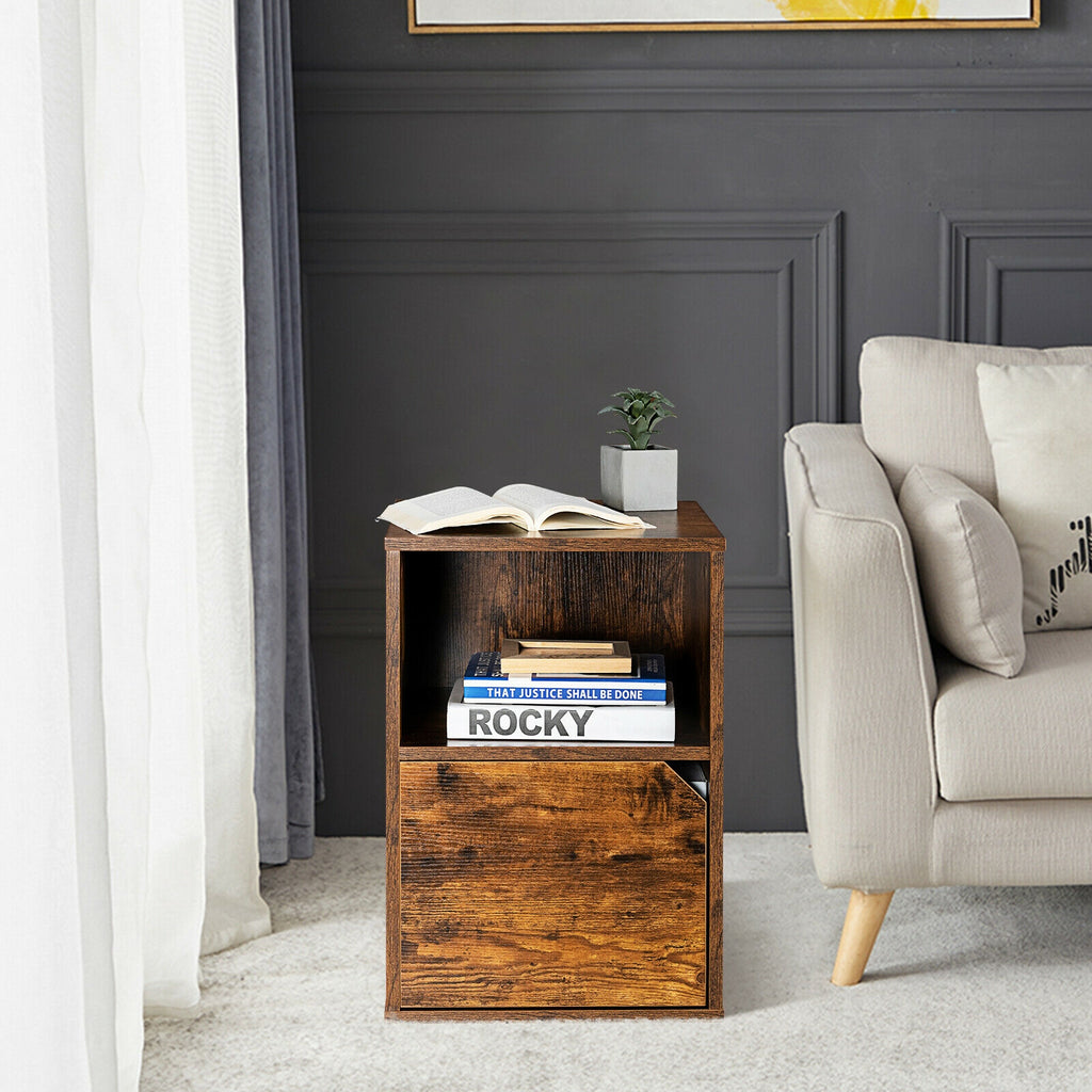 Set of 2 Nightstands with Storage – White
