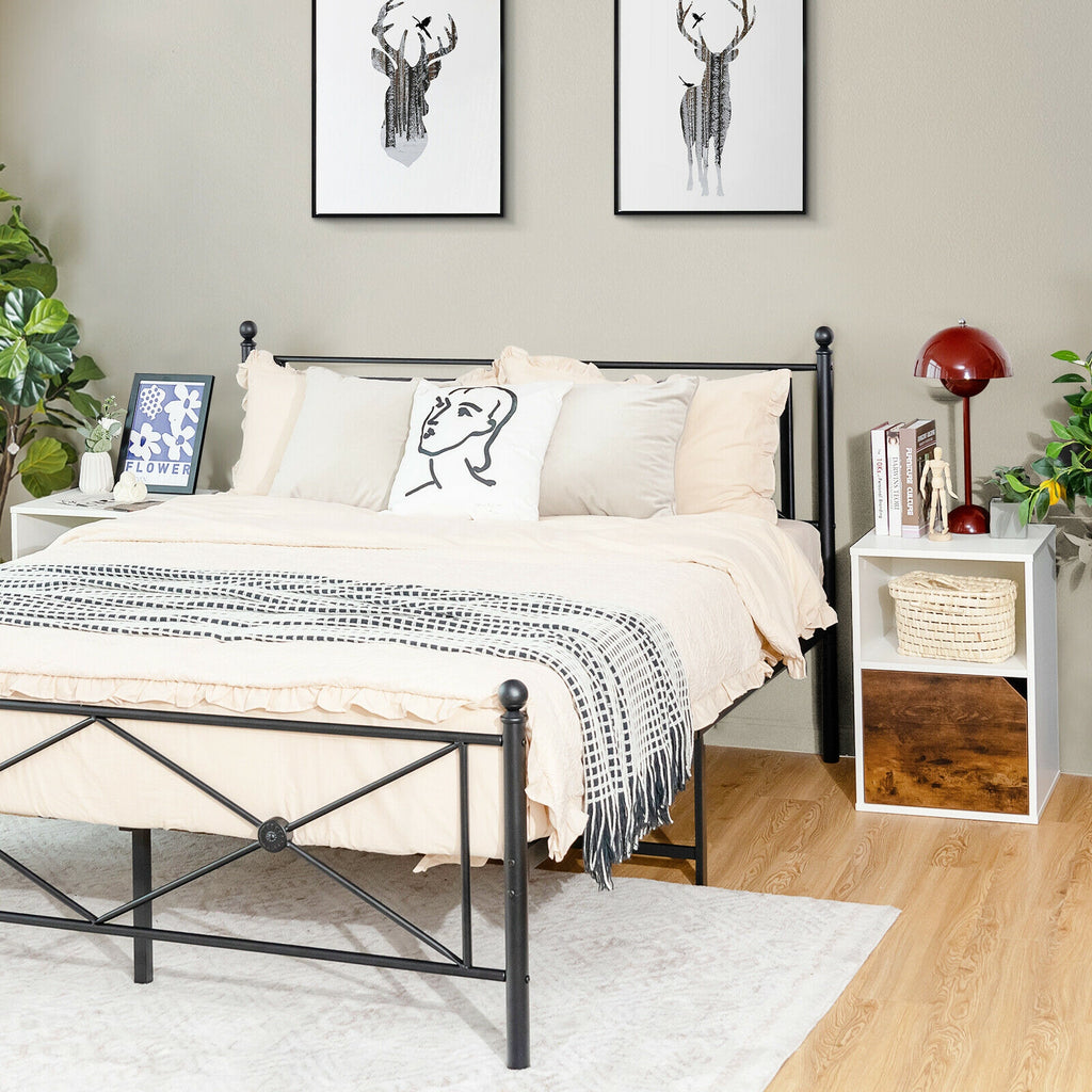 Set of 2 Nightstands with Storage – White
