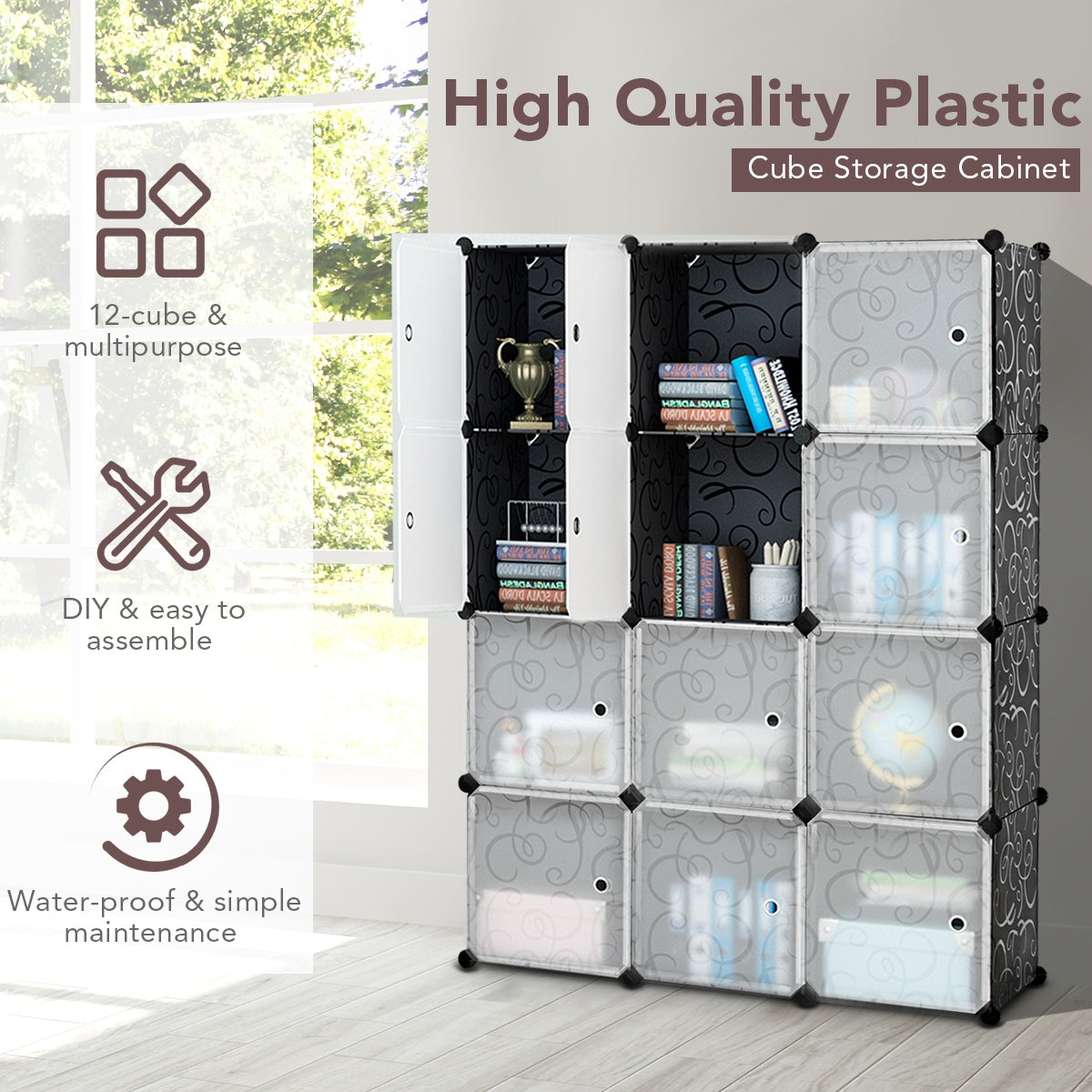 12-Cube Portable Closet Storage Organizer - DIY
