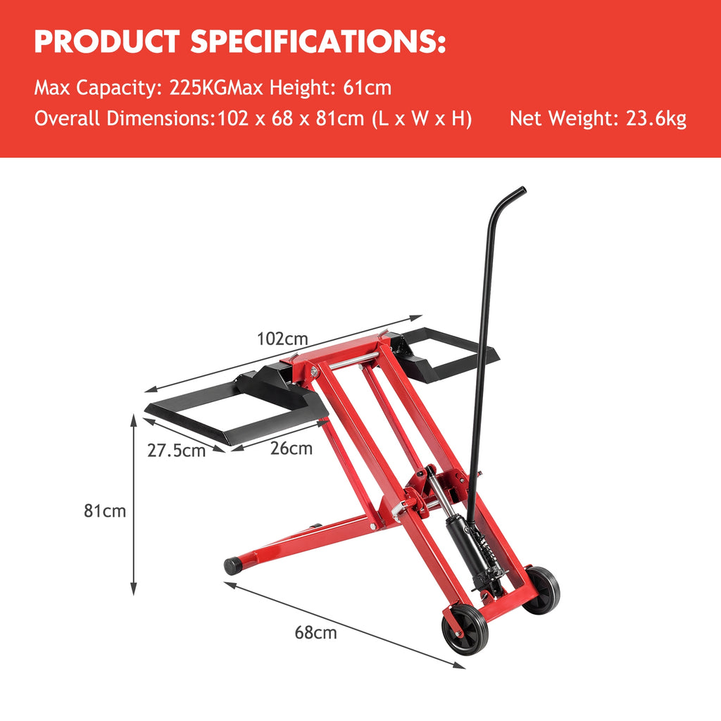 Hydraulic Lawnmower Lift Jack for Tractors and Zero Turn Riding Lawn