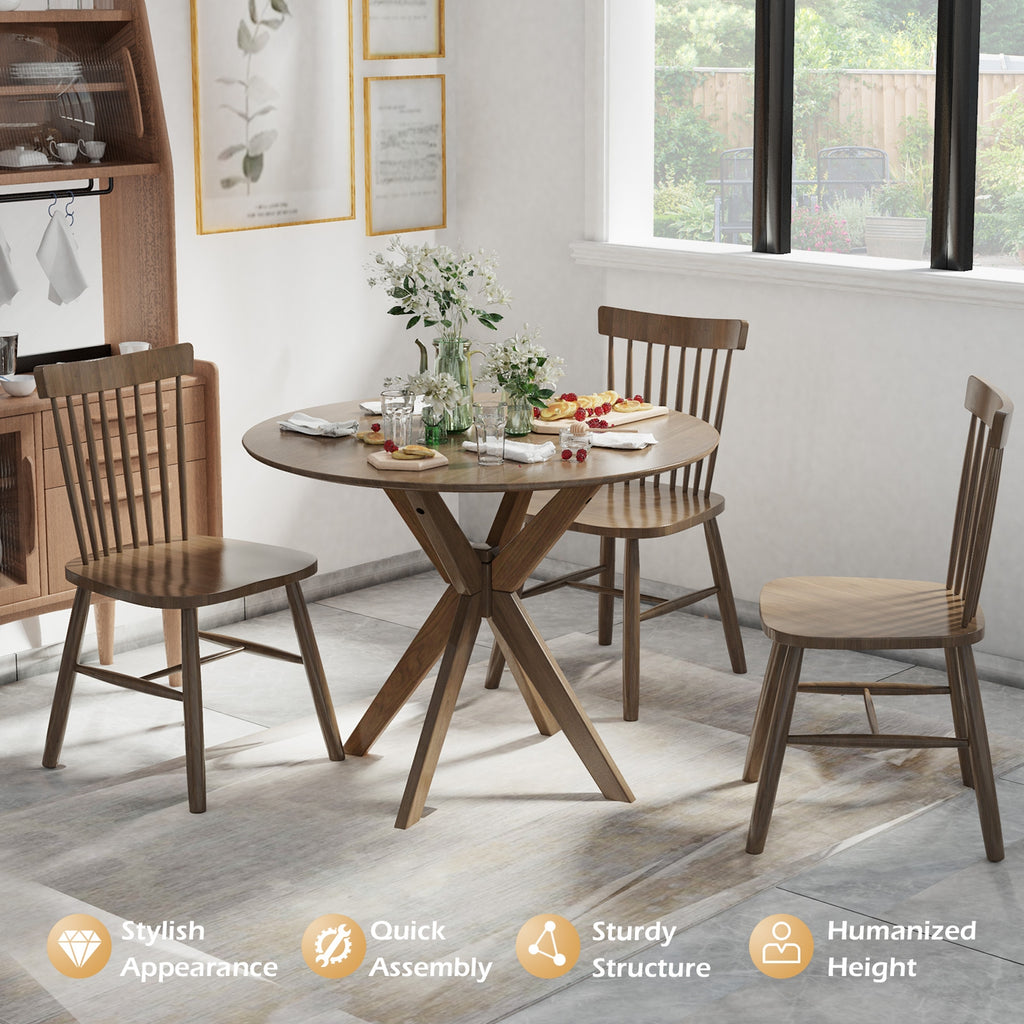 36 Inch Round Dining Table with Pedestal Base - MDF Tabletop