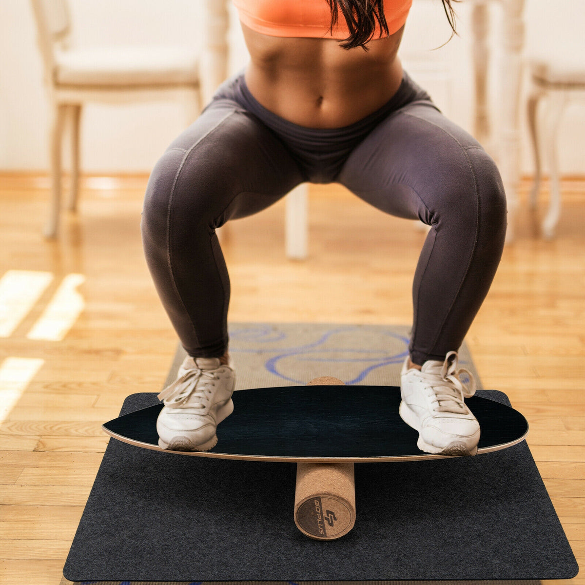 Balance Board Trainer for Core Strength - Black