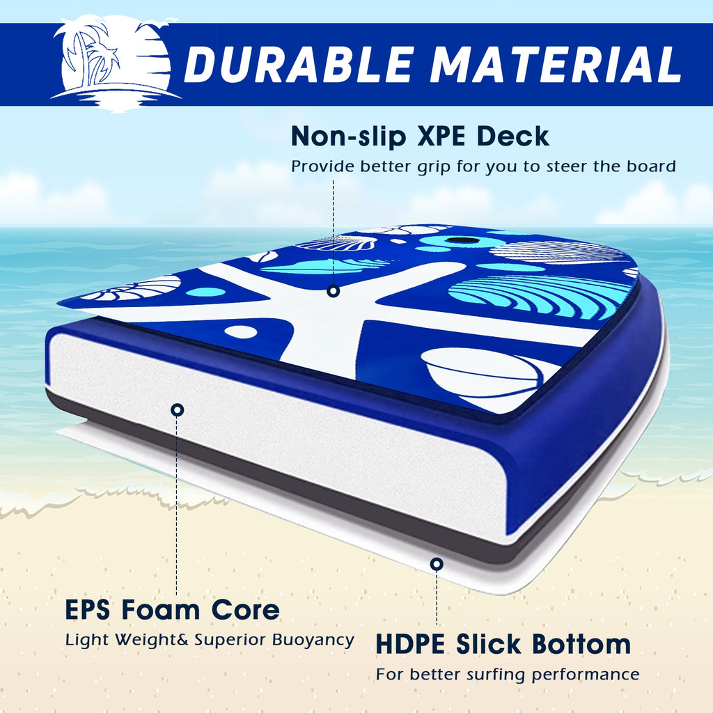 Lightweight Bodyboard S - Portable Surfing Bodyboard for Water Sports