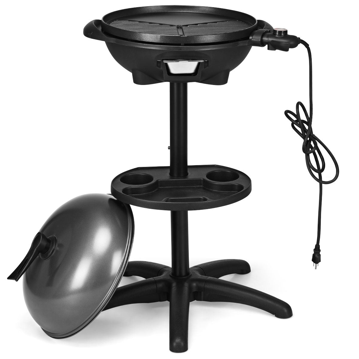 1350 W Outdoor Electric BBQ Grill with Removable Stand Easy to Install