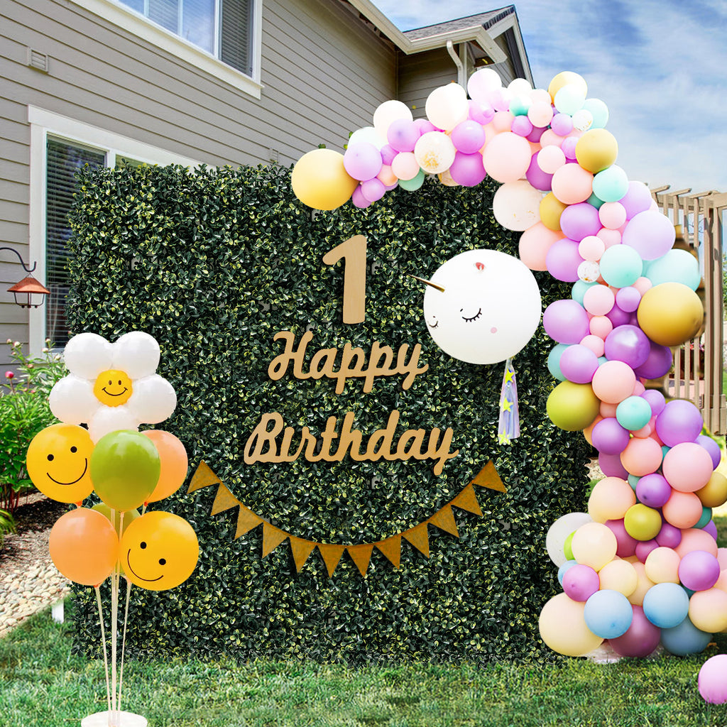 Artificial Peanut Leaf Fence Panels - 12 Pieces UV-Resistant Garden Decor