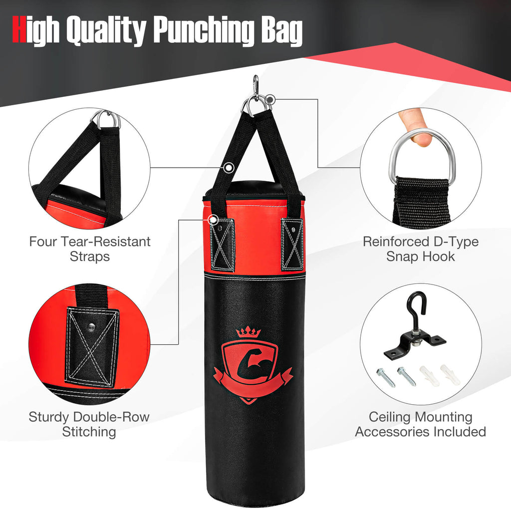 Kids Hanging Punching Bag Set with Gloves - 11 Pounds Black Variation of THIS listing