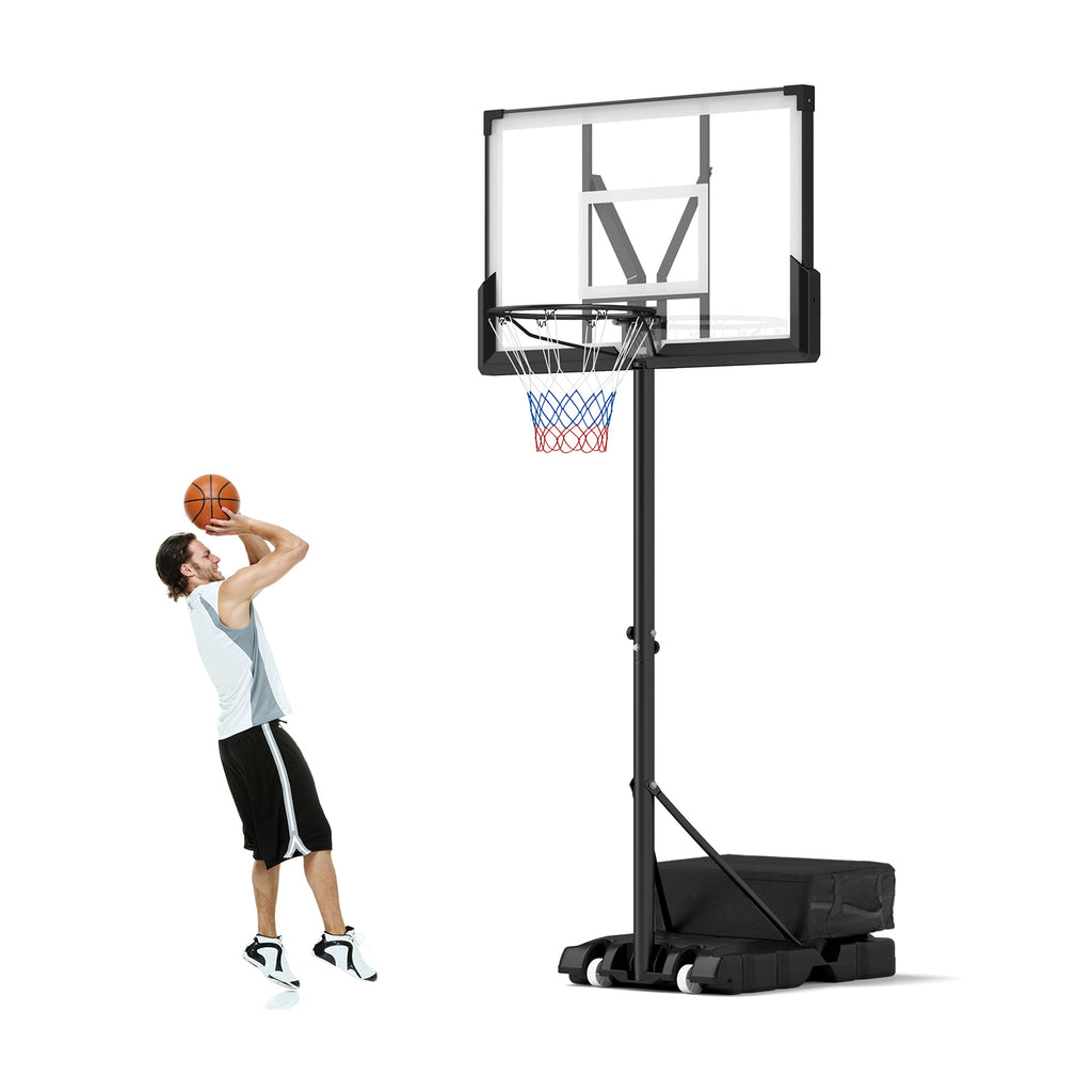 Portable Adjustable Basketball Hoop System for Kids Teens Adults Outdoor Indoor