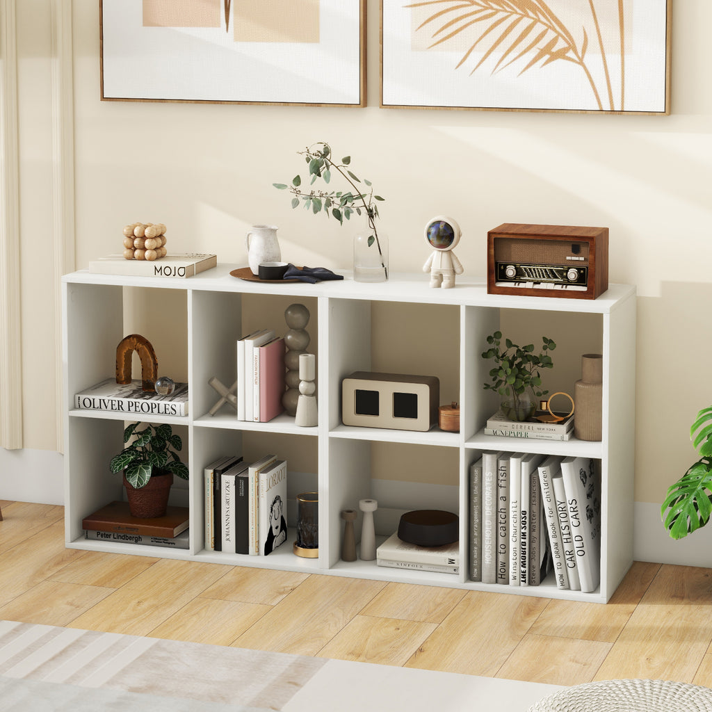 4-Cube Bookshelf Storage Organizer - White