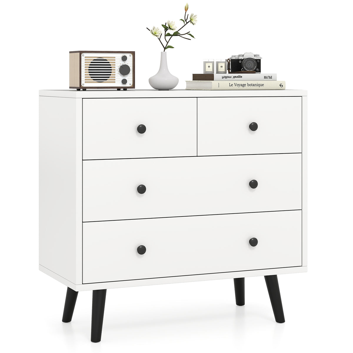4-Drawer Dresser Chest White