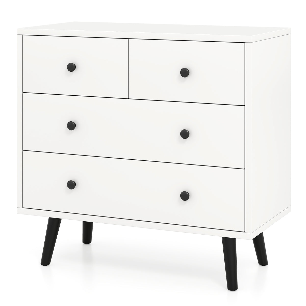 4-Drawer Dresser Chest White